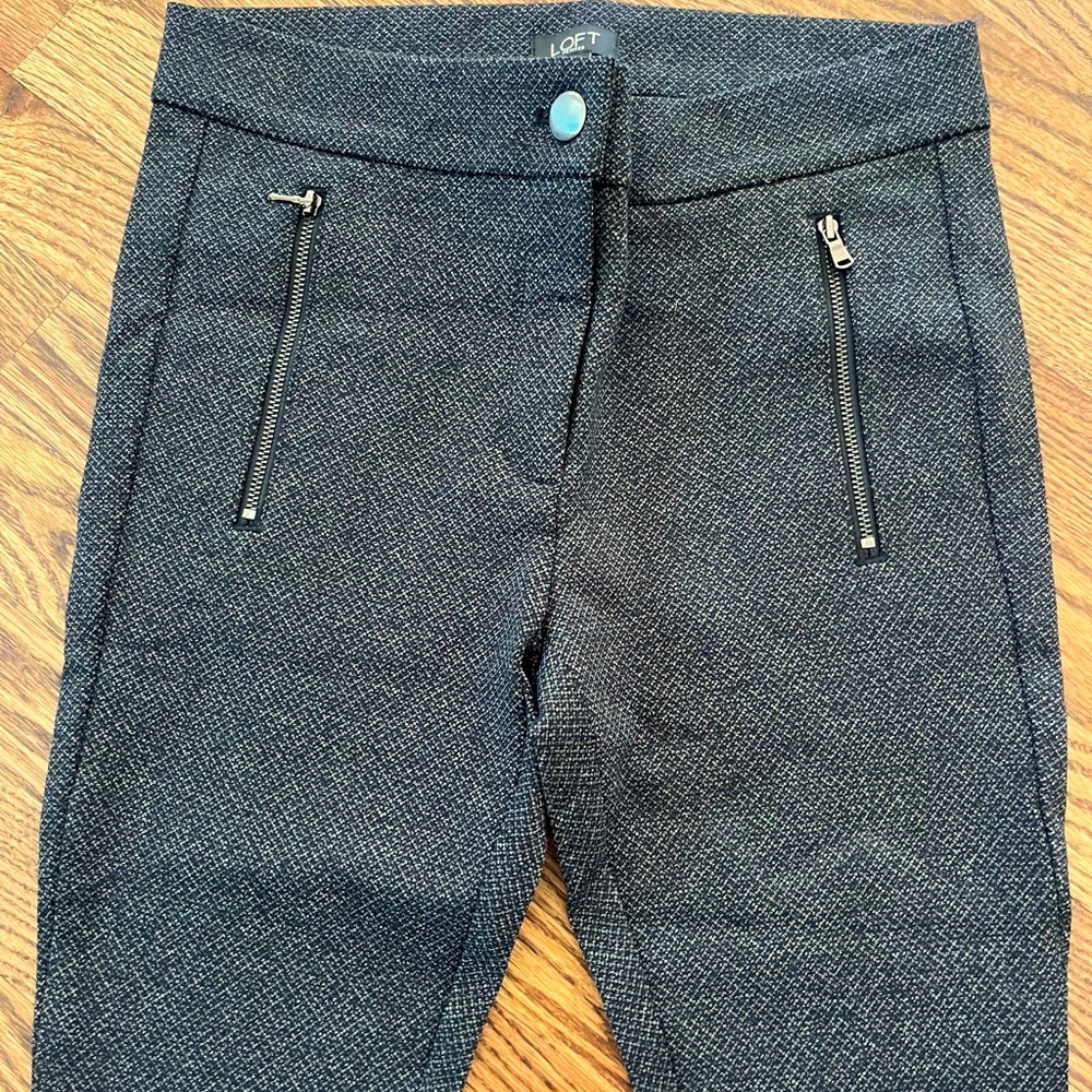New with tags LOFT Petite pants charcoal/black with zipper pockets size 6P
